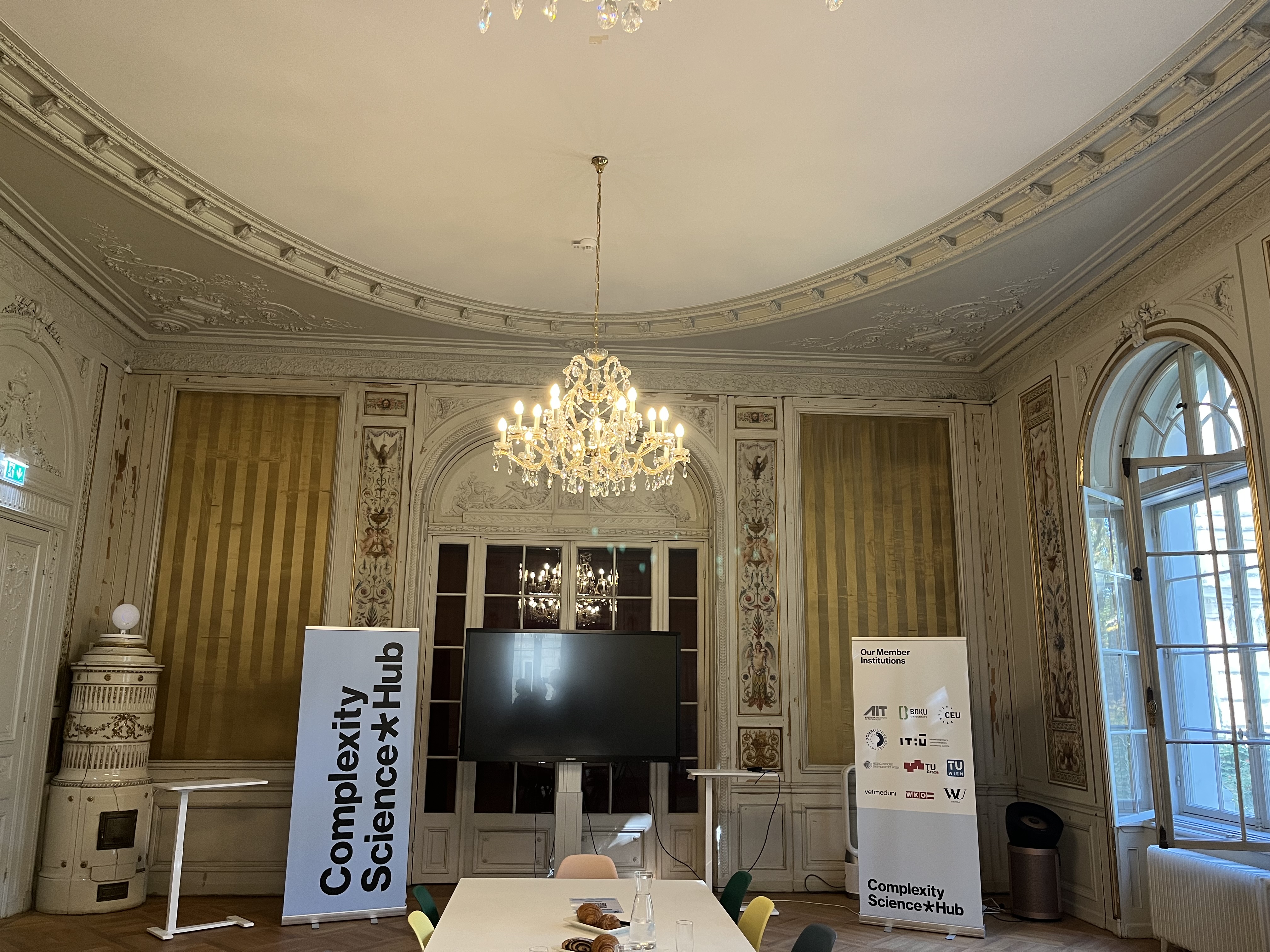 La salle principale du CSH permet d’accueillir des conférences ou des événements ouverts au public