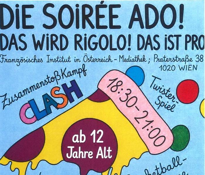 Einladung Soirée Ado am 19. Juni im Institut français d'Autriche